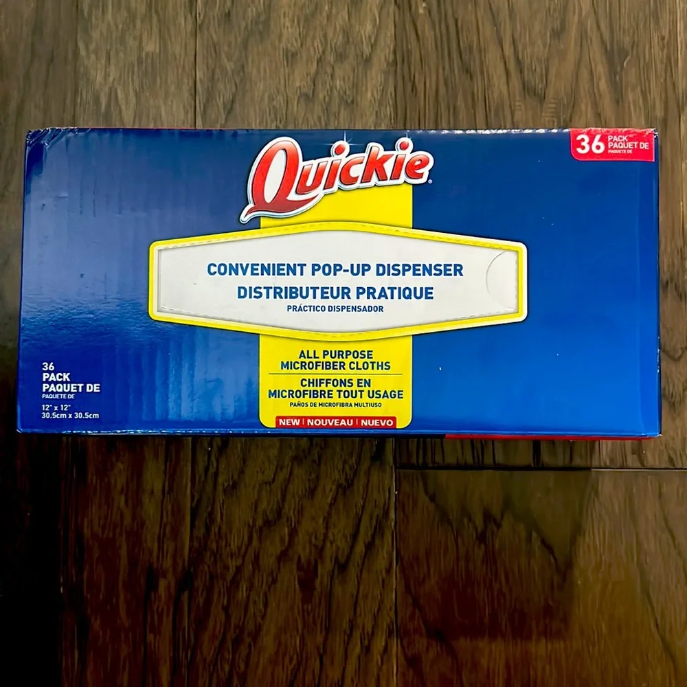 Quickie Microfiber Cloth Bulk Pack 12x12 (36 Pack) (2072399), White